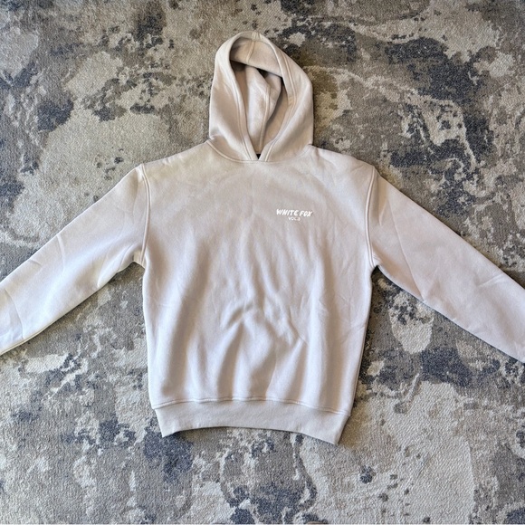 White Fox Boutique Cream Logo Hoodie - Picture 2 of 3